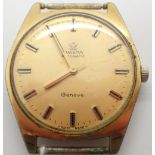 Gents yellow metal Omega Geneve automatic wristwatch head CONDITION REPORT: This