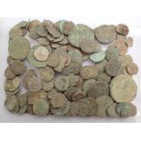 Fifty plus Roman coins in uncleaned condition