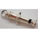 925 silver whistle in the form of a cannon L: 22 mm