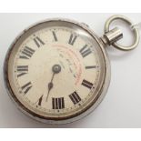 White metal superior railway timekeeper pocket watch A/F CONDITION REPORT: No crown,