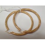 Pair of large 9ct gold hoop earrings 4.