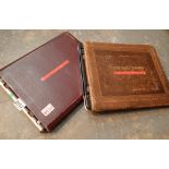 Two antique leather ledger books