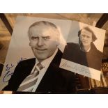 Two signed photographs George Cole and Dennis Waterman from Minder