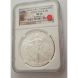 1 ounce fine silver dollar coin