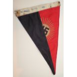 German WWII Hitler Youth pennant L: 30 cm