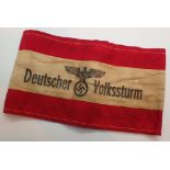 WWII German armband Deutscher Volkssturm