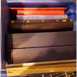 Box with ten stamp albums including Great Britain and world stamps