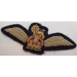 RAF fabric pilots wings badge