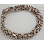 925 silver bracelet in plait form