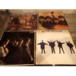 Three early Beatles LPs Help 1965 mono The Beatles For Sale mono The Lonely Hearts Club mono and