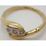 18ct gold and diamond ring size L