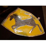 Large metal Ferrari wall plaque H: 40 cm