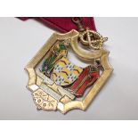 Hallmarked silver enamel presentation medal