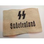 WWII German Armband SS Sudetenland