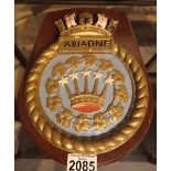 Ships plaque HMS Ariadne