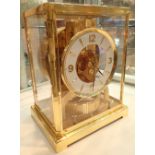 Jaeger Le Coultre Atmos clock in brass and glass CONDITION REPORT: Working at