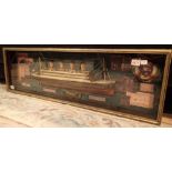 Framed model of the Titanic L: 106 cm CONDITION REPORT: Height = 36 cm.