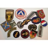 Selection of cloth military badges