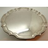 Hallmarked silver drinks salver assay Birmingham 692g