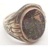 835 silver ring with Swastika