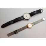 Gents automatic Rotary month day date phase of the moon wristwatch and a ladies stainless steel