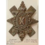 Victorian Glasgow Highlanders Light Infantry badge