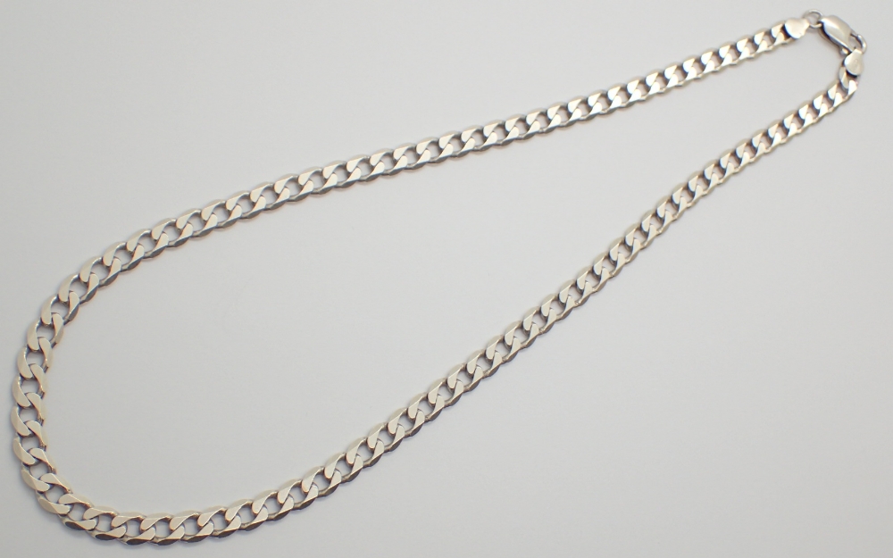 Sterling silver solid curb chain fully hallmarked