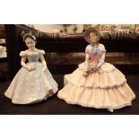 Two Royal Doulton lady figurines Day Dreams and the Bridesmaid