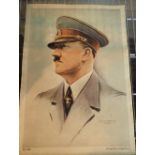 German WWII poster Hitler 30 x 45 cm