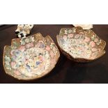 Pair of Famille Rose Japanese bowls D: 30 cm