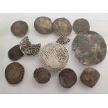 Mixture of hammered British silver coinage including cross pennies