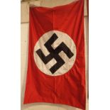 German WWII multi piece construction NSDAP flag marked Nurnberg 1933 85 x 150 cm