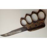 WWII trench knuckle duster knife stamped BC 41