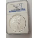 1 ounce fine silver dollar coin