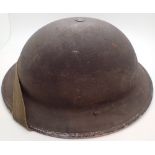 BEF ( British Expeditionary Force ) WWII helmet Royal Inniskilling Fusiliers Second Battalion