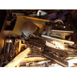 Tray of kitchen cutlery