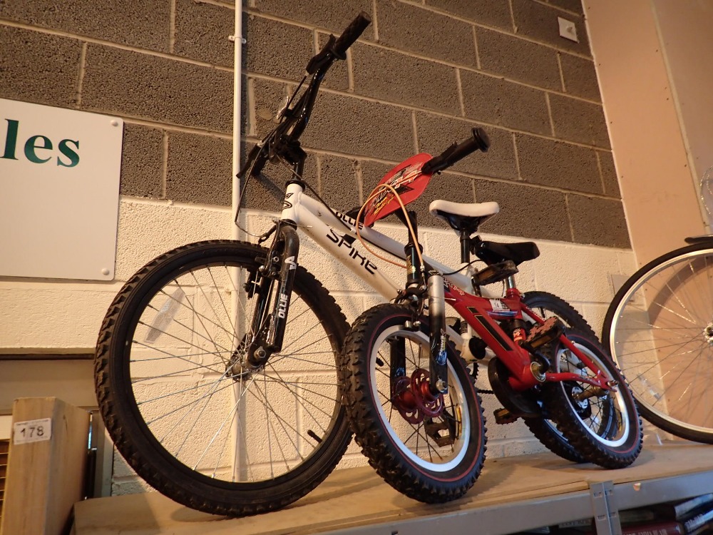 Two childrens bicycles