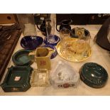 Large collection of brewery and pub related items including advertising ash trays and water jugs