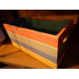 Hand painted wooden bedroom storage box