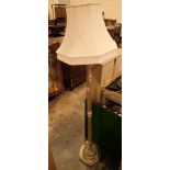 Gold painted standard lamp