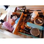 Tray of mixed makeup