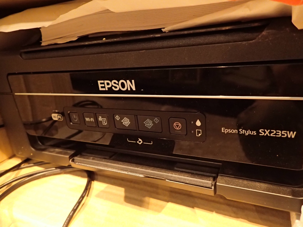 Epson SX235V all in one wireless printer and spare printer cartridge CONDITION REPORT: