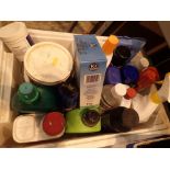 Box of household cleaning products