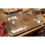 Rectangular silver plated serving tray