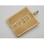 9ct gold ingot pendant 6.