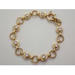 New old stock gold plated fancy stone set bracelet RRP £160.