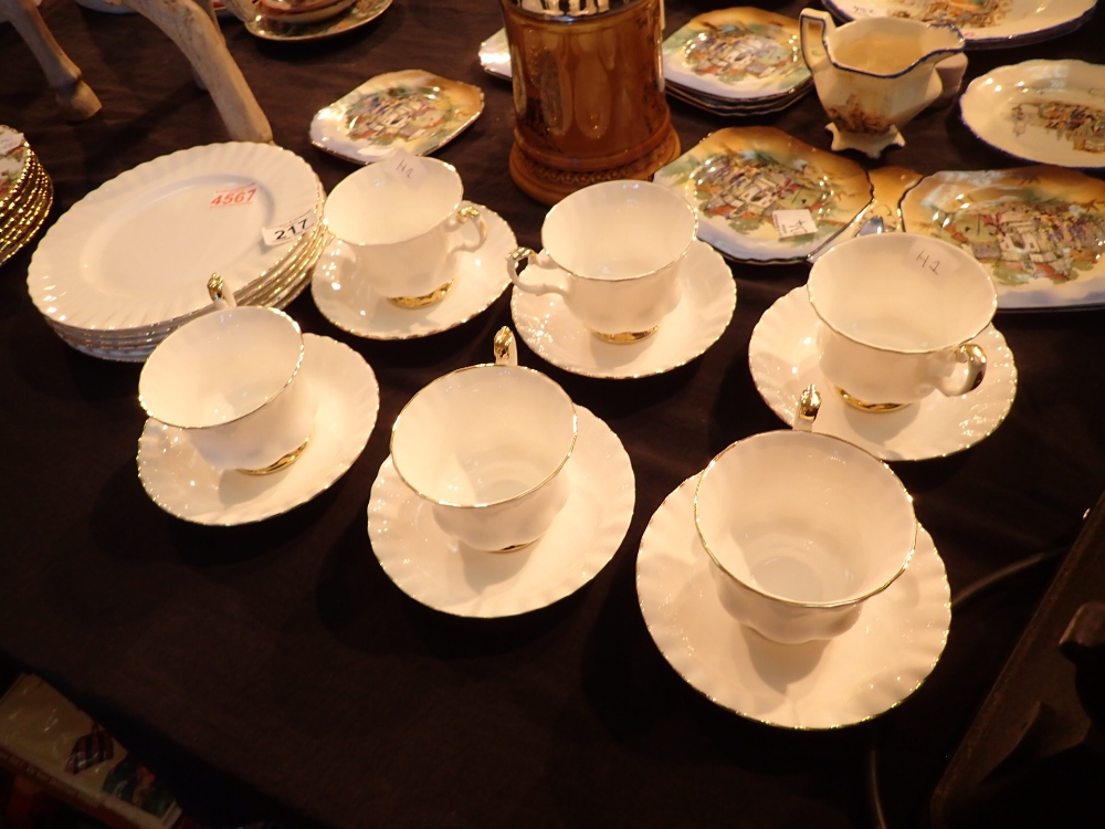 Six piece Royal Albert cups saucers and plates