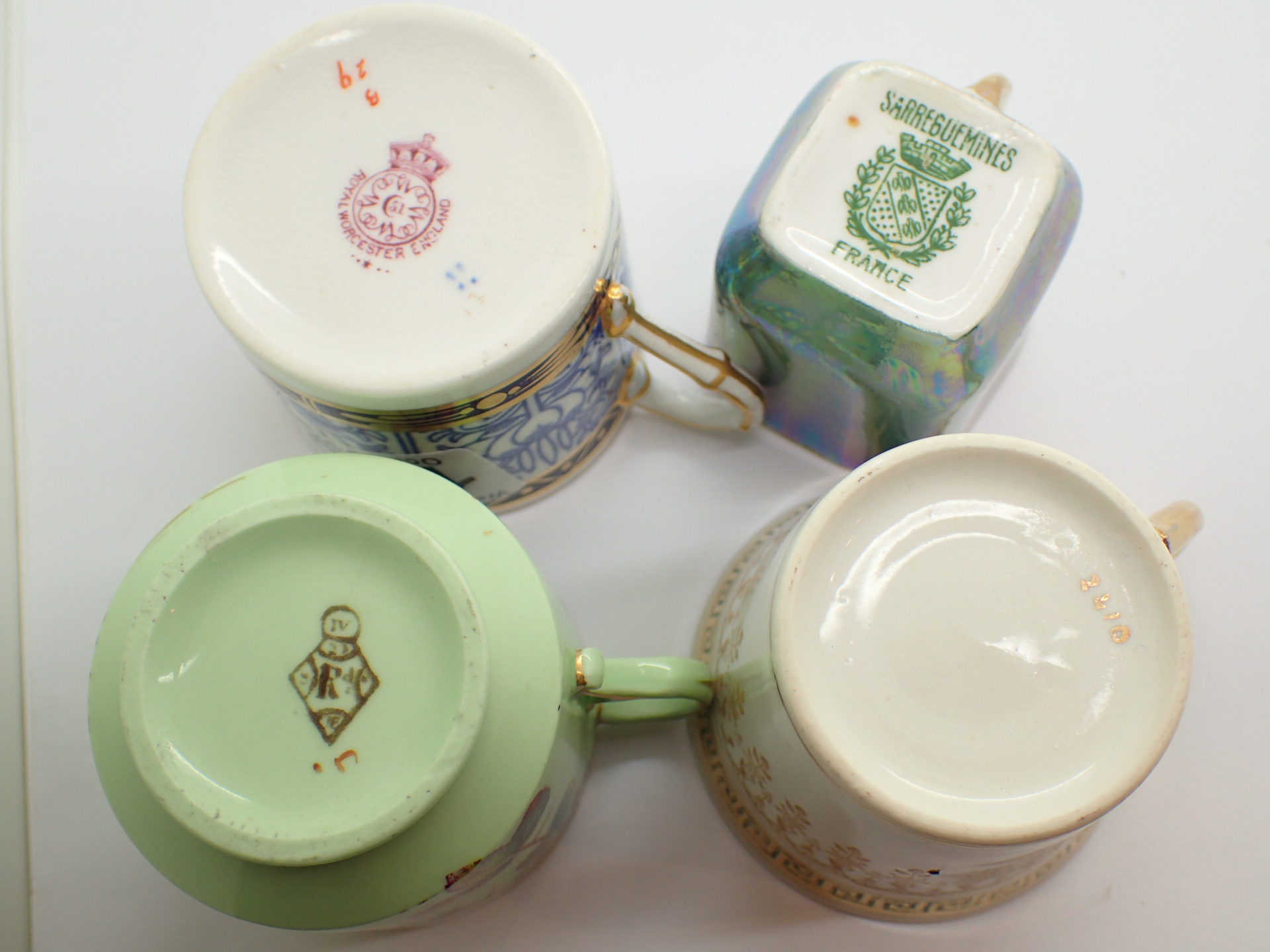 Four cups and saucers including Worcester - Image 2 of 2