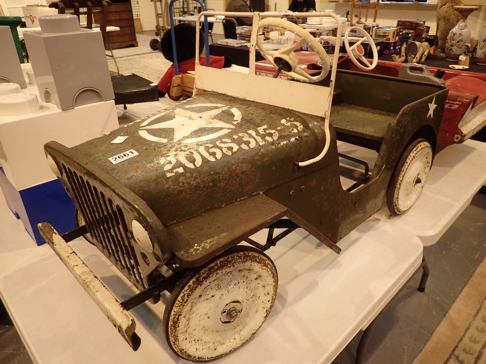 Triang childs pedal car WWII Jeep