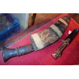 German scout knife with metal scabbard and a Kukuri knife CONDITION REPORT: Scout